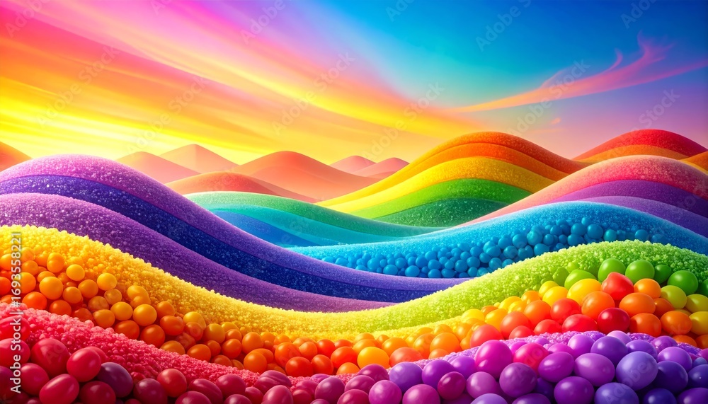 Poster a colorful abstract rainbow vector wave illustration with a bright light pattern is the perfect back