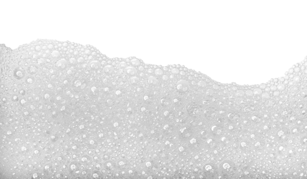 Soap foam or shampoo Soap foam texture or shampoo surface with bubble isolated with clipping path on background.