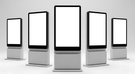 Blank Digital Displays for Advertising.