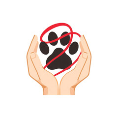 Paw Print Protection – World Rabies Day Vector