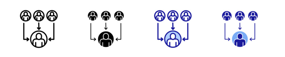 Group Influence  Icon Set Multiple Style Collection