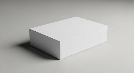 Blank White Box Mockup for Product Presentation.