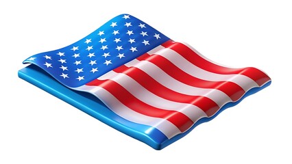 Obraz premium american flag waving proudly in the wind