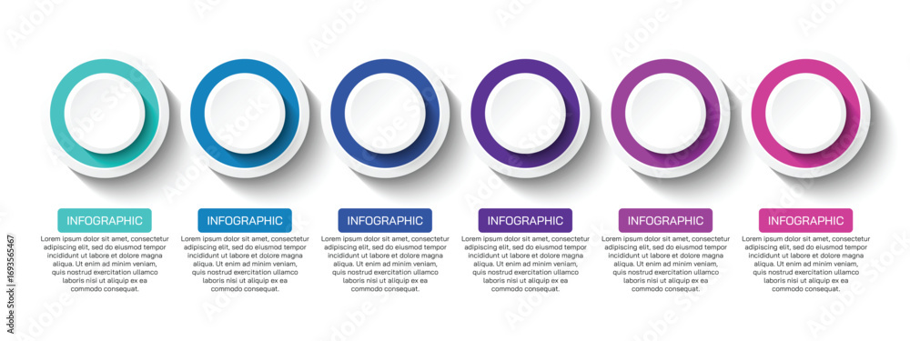 Poster steps business data visualization timeline process infographic template design with icons. simple in