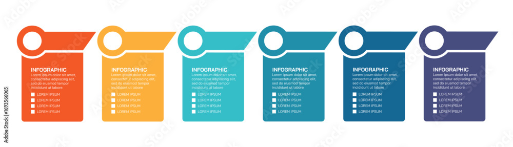 Poster steps business data visualization timeline process infographic template design with icons. simple in