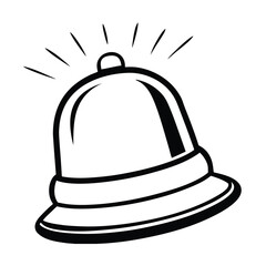 alert bell vector drawing on white background