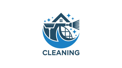 Home Clean Logo Design Vector