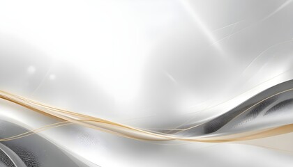 Obraz premium Elegant Silver Abstract Background with Golden Line for Luxury Presentations