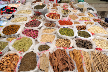 Dried fruit snacks sold at township markets in Chongqing, China.