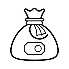 cash bag icon vector design on white background