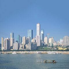 Obraz premium Chongqing, China: Urban Scenery of the Yuzhong Peninsula.