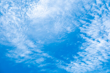 Panorama of cloud clear sky background for summer vacation concept at ocean and summer sea water...