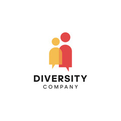 Human people diversity teamwork together collaboration logo icon vector company isolated