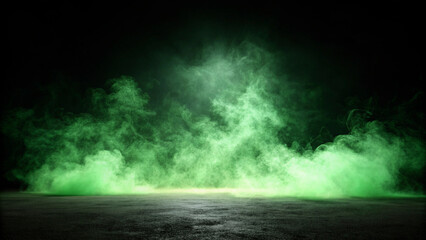 Green Smoke Billowing Across a Dark, Textured Surface mist vapor Halloween