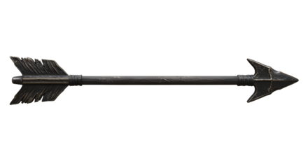 Antique hunting arrow for archery or historical reenactment purposes, sharp and accurate weapon