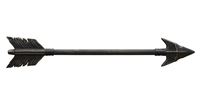 Antique hunting arrow for archery or historical reenactment purposes, sharp and accurate weapon - Powered by Adobe