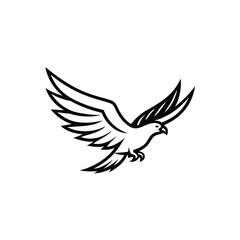 flying eagle logo design vector illustration