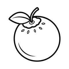 fresh blueberry outline vector on white background