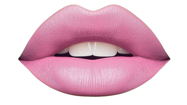 Beautiful soft pink lips with subtle shine and natural texture on a clean background for beauty and cosmetic themes