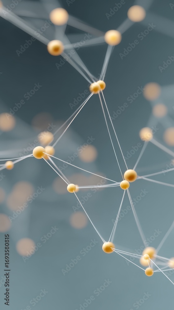 Poster microscopic view of molecular structure, exploring the building blocks of matter.