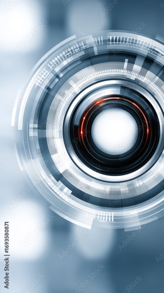 Poster abstract technology background with circular shape, modern, futuristic design for digital innovation