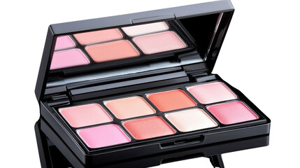 Vibrant Palette of Creamy Lip Shades in Black Compact for Beauty and Makeup Applications