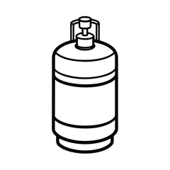 gas cylinder vector art on white background 
