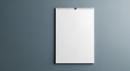 Blank Wall Calendar Mockup.
