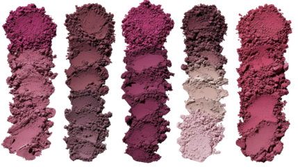 Colorful Array of Vibrant Cosmetic Pigments in Various Shades for Makeup and Beauty Application