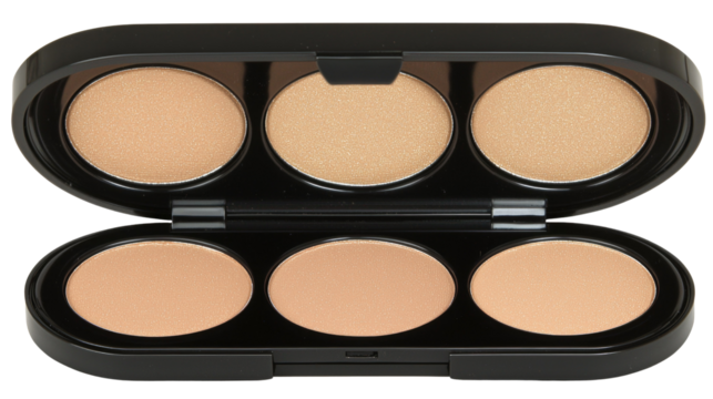 Elegant Makeup Palette with Four Shades of Natural Creamy Foundation for Flawless Skin and Radiant Beauty