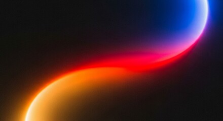 Abstract Swirling Neon Light Glow Background with Dark Contrasting Backdrop