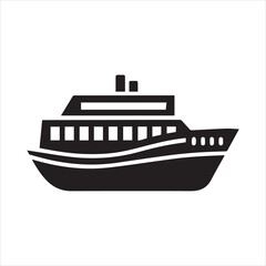 Obraz premium Yacht Icon Vector Illustration