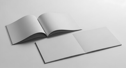 Blank Open Book Mockup.