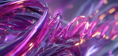 Magenta mercury-style cursive melting into glowing futuristic roads