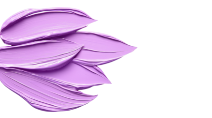 Abstract art background with vibrant purple paint strokes creating a dynamic and textured floral shape on a dark surface