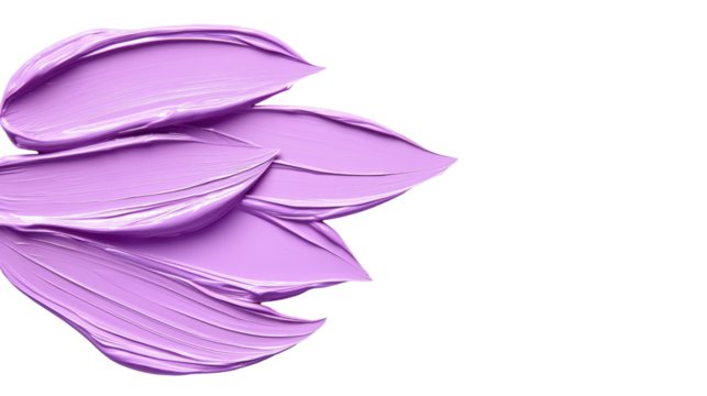 Abstract art background with vibrant purple paint strokes creating a dynamic and textured floral shape on a dark surface