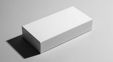 Fototapeta premium Blank White Box Mockup on Gray Background.