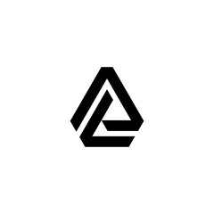 Letter AL geometric triangle symbol corporate for business vector logo design illustration