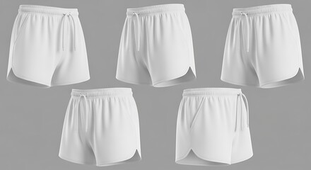 White Athletic Shorts Variety.