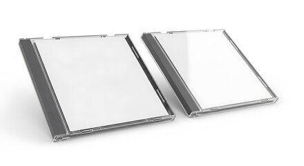 Blank CD Jewel Cases, Side By Side.