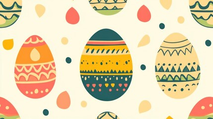Colorful Easter eggs pattern.