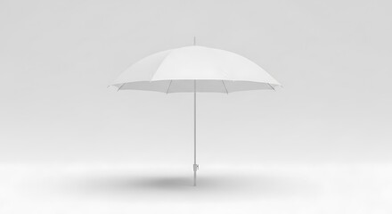 Obraz premium White Umbrella on a White Background.