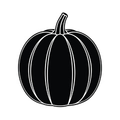 pumpkin vector art fall silhouette on white background 