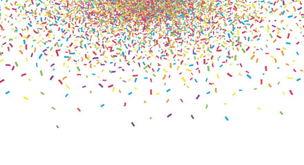 Fototapeta premium Falling confetti on transparent on transparent background