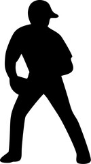 Baseball Silhouette Vector | Sports, Player, Bat, Ball, Athletic SVG Design