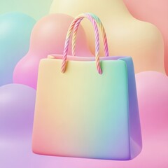 Rainbow Shopping Bag: Pastel Dreams