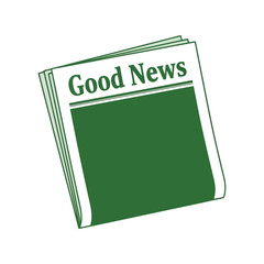 Freshly printed good news newspaper headline with blank space for content vector