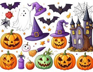 Halloween clip art collection