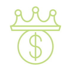 Fototapeta premium Dollar Crown icon design