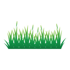 Stylized green grass logo vector symbol design